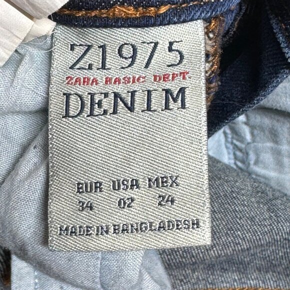 Zara Basic Denim High Rise Z1975 Womens Jeans Size 2 Genuine Quality - Picture 6 of 6